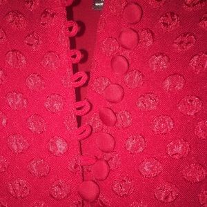 Red button up dress